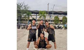 TIM BASKET PUTRA SMANDALU JUARA 2 DALAM LOMBA FUN BASKET BALL 3x3 DI STADION RONDONG DEMANG TENGGARONG