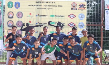 TIM VOLI PUTRA SMANDALU MERAIH JUARA 4 DALAM TURNAMEN BOLA VOLI SMARAJAKU CUP KE-8 