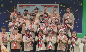 PERAYAAN HARI PRAMUKA YANG KE-63 TAHUN, DIMERIAHKAN DENGAN LOMBA LKBB DAN YEL-YEL PRAMUKA